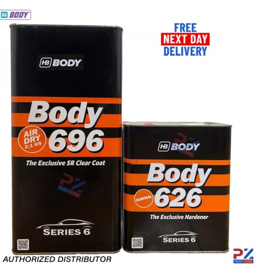 HB BODY 696 AIR DRY CLEAR HS SR 2:1 CLEARCOAT WITH 626 NORMAL HARDENER -7.5L KIT